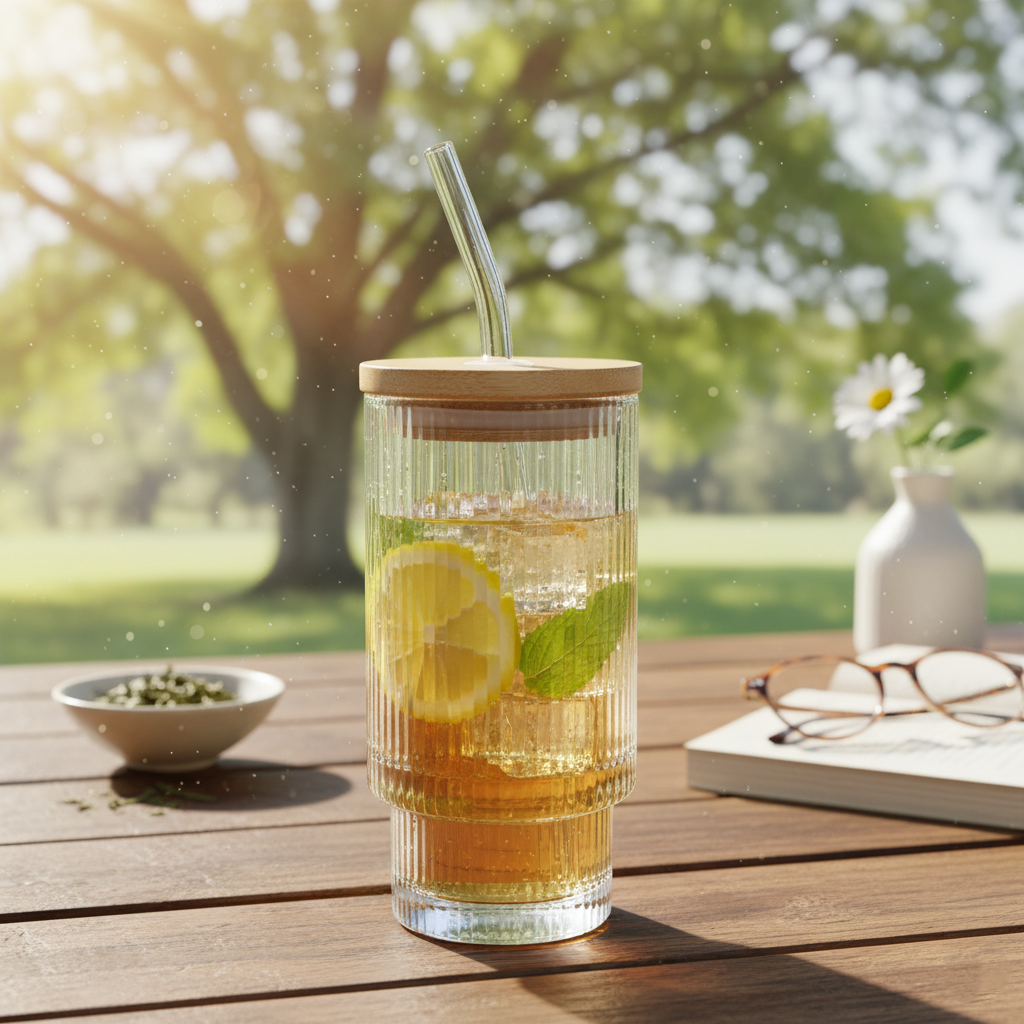 כוס זכוכית BAMBOO SIP