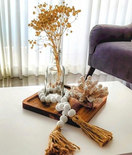 מגש מרובע מסדרת Acacia עץ S
