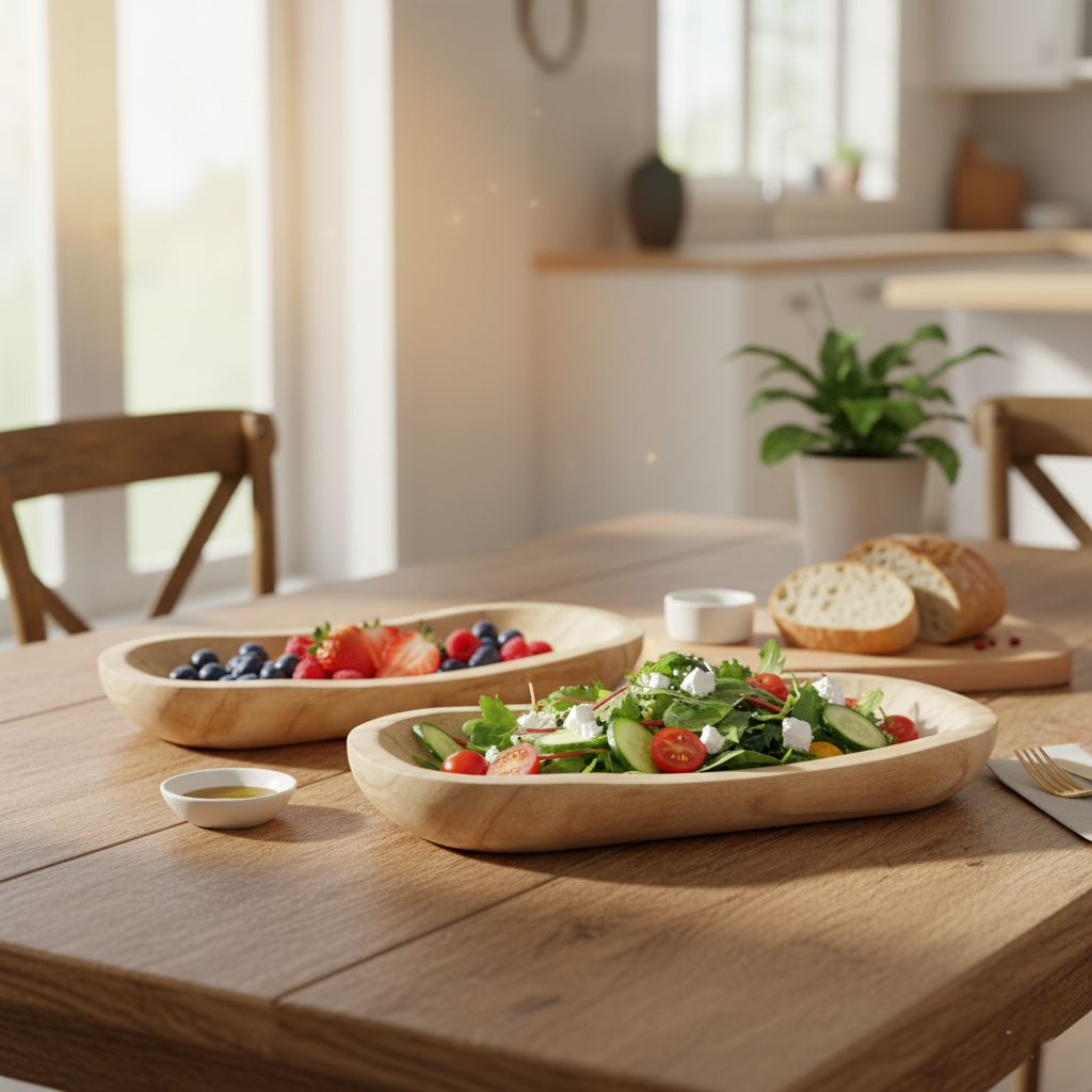 מגש אובלי 100% עץ - סדרת NATURE