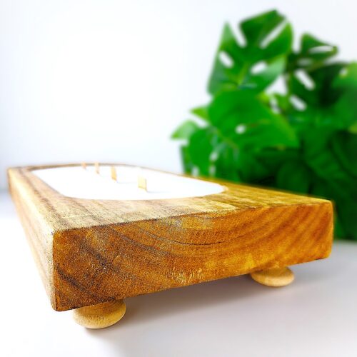 נר בגזע עץ BOAT