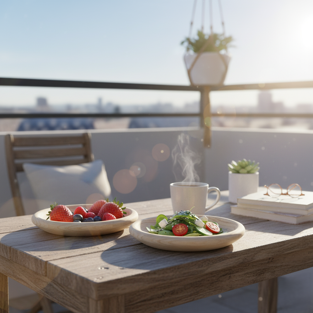 קערת עץ עגולה – קוטר 28 ס"מ