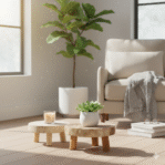 שולחן עץ דקורטיבי 20 ס"מ