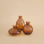 סט ואזות זכוכית AMBER TRIO