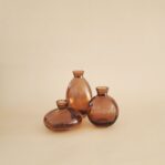 סט ואזות זכוכית AMBER TRIO