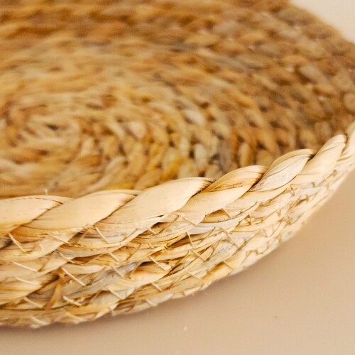 מגש קש טבעי עם ידיות דגם RATTEN