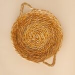 מגש קש טבעי עם ידיות דגם RATTEN